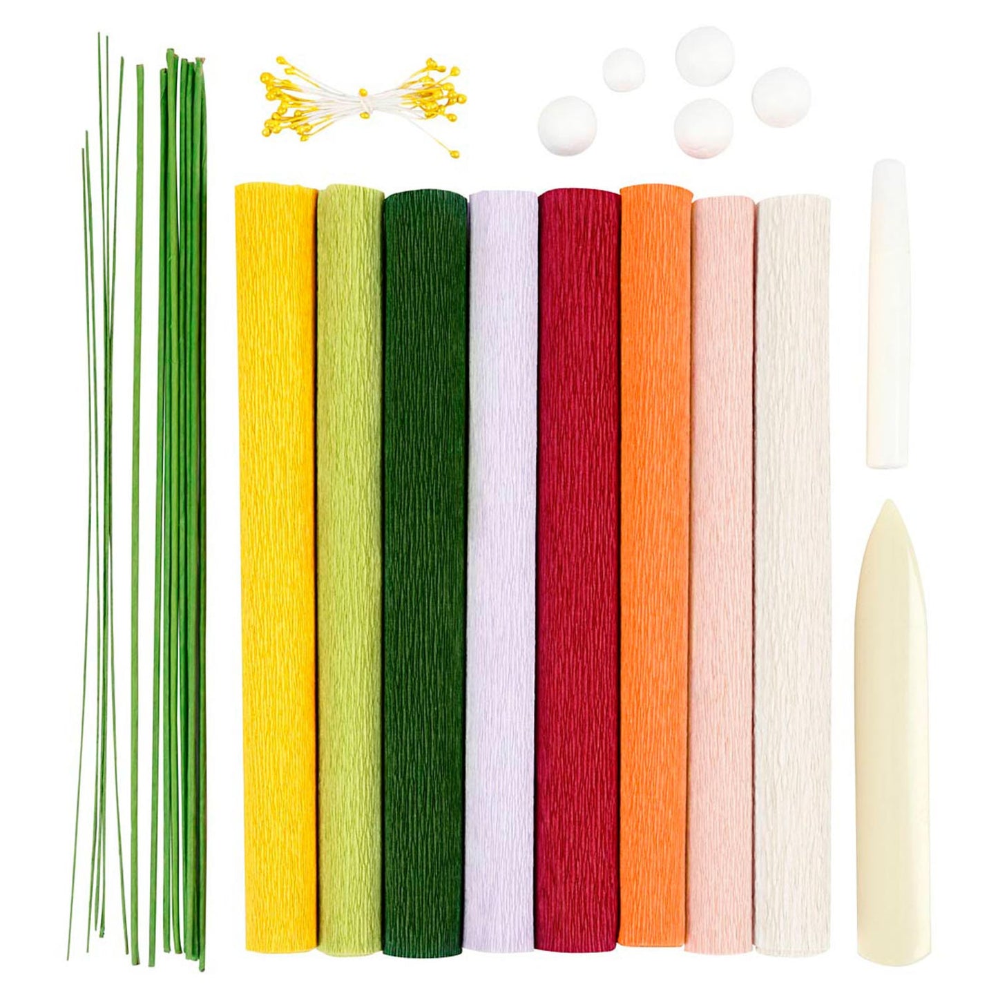 Krepppapier-Blumen-Bastelset