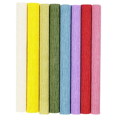 Krepppapier Standardfarben, 8 Blatt