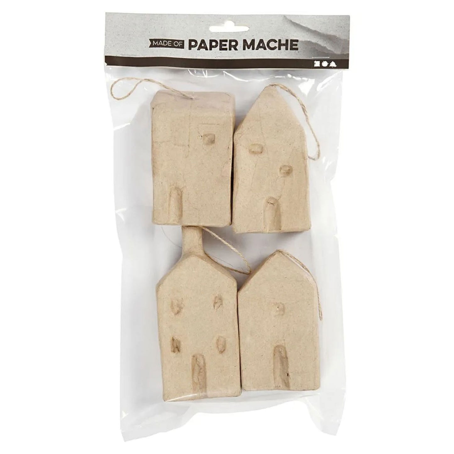 Häuser von Papermache, 4st.