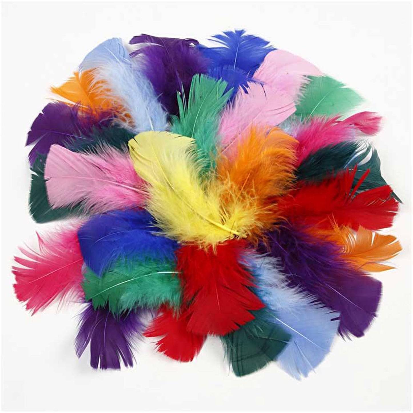 Federn in verschiedenen Farben 7-8 cm, 50gr