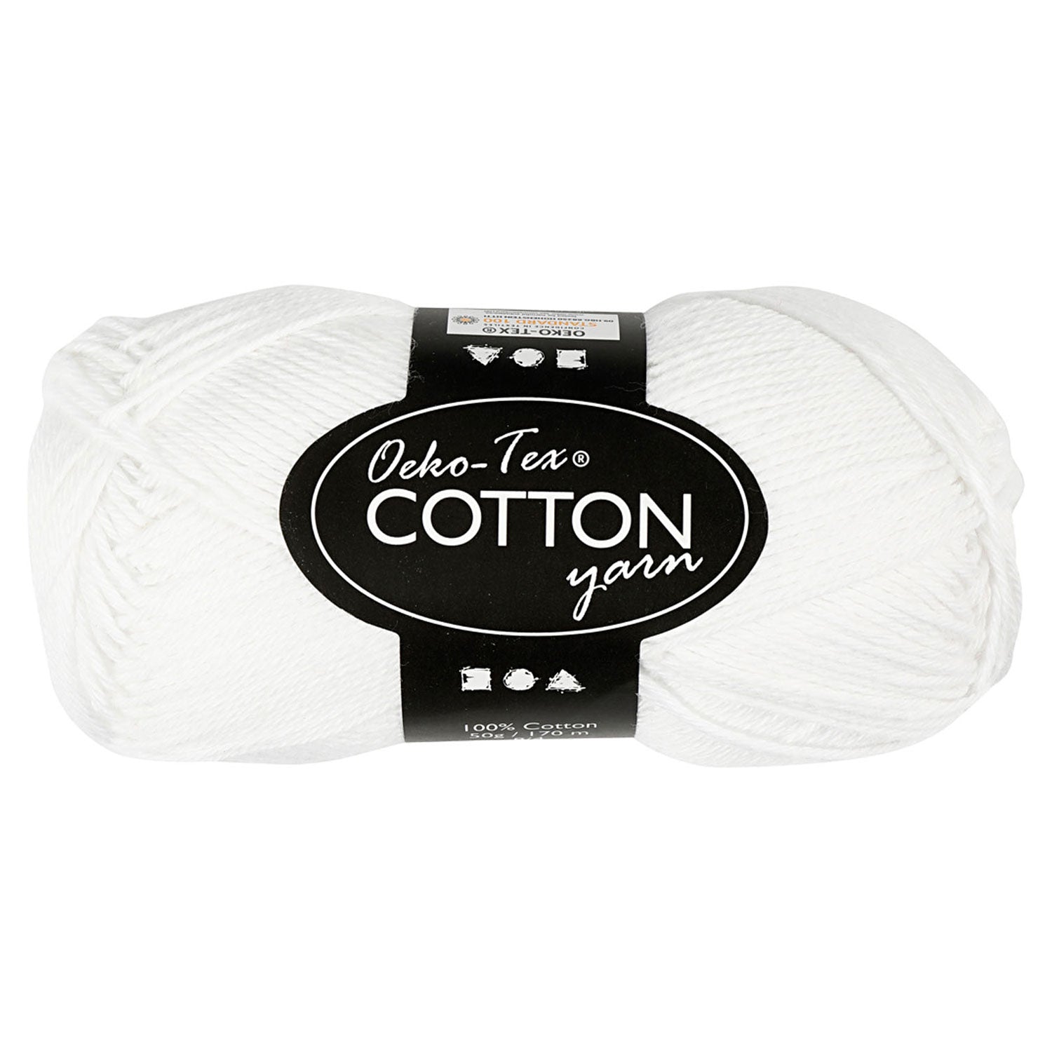 Creativ Company Cotton Garen, Weiß, 50gr, 170 m