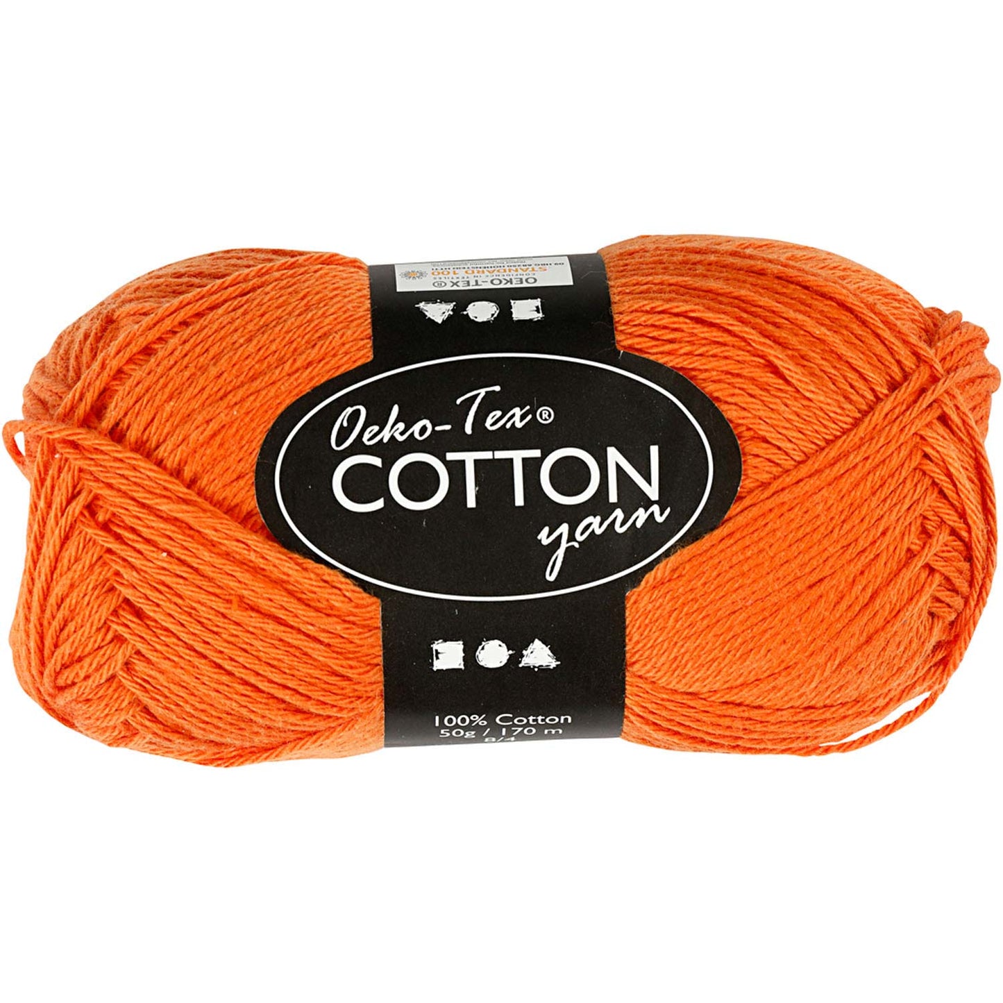 Baumwollgarn, Orange, 50gr, 170 m
