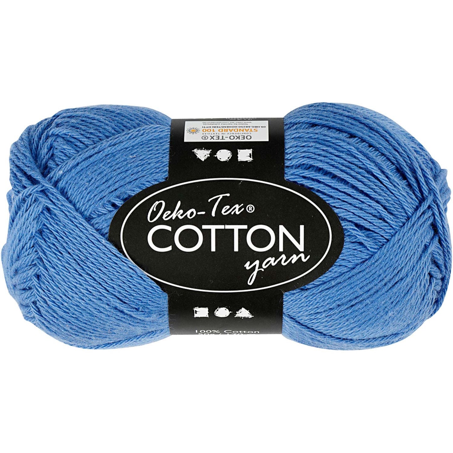 Baumwollgarn, Blau, 50gr, 170m