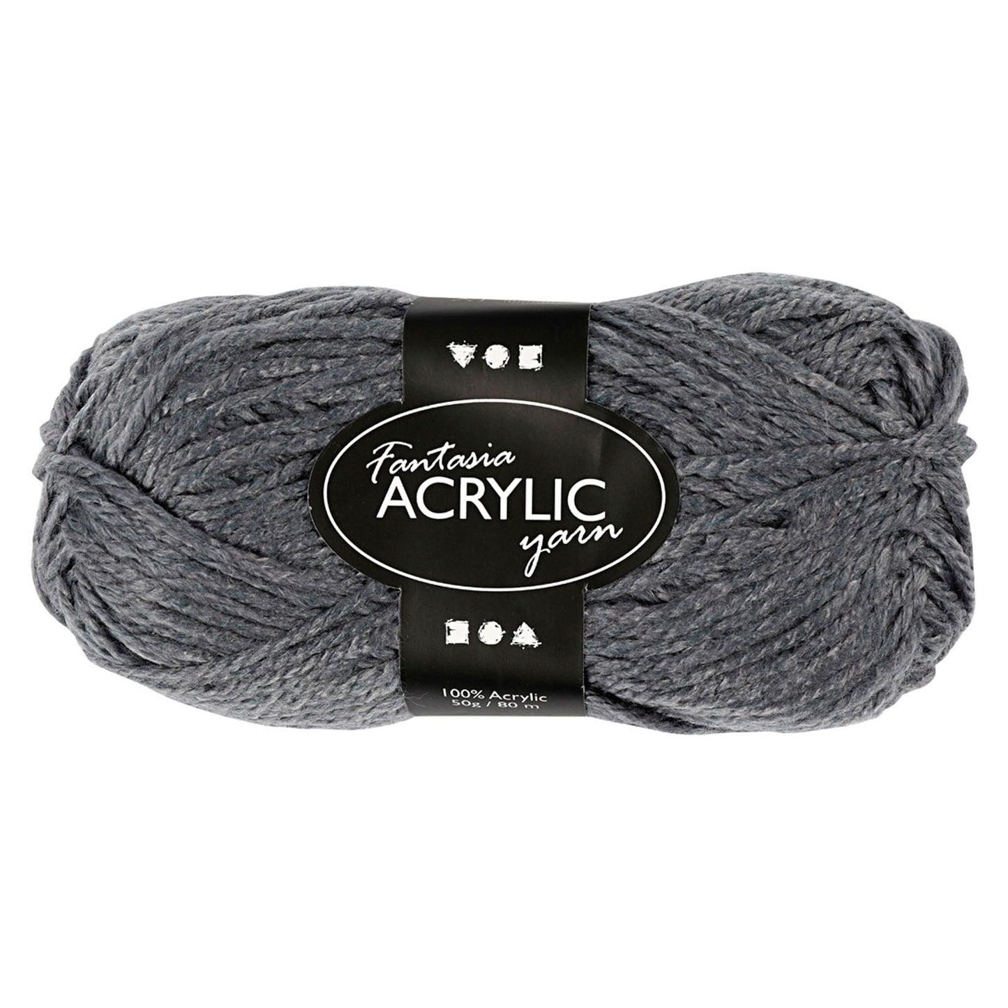 Acrylgarn, Grau, 50gr, 80 m