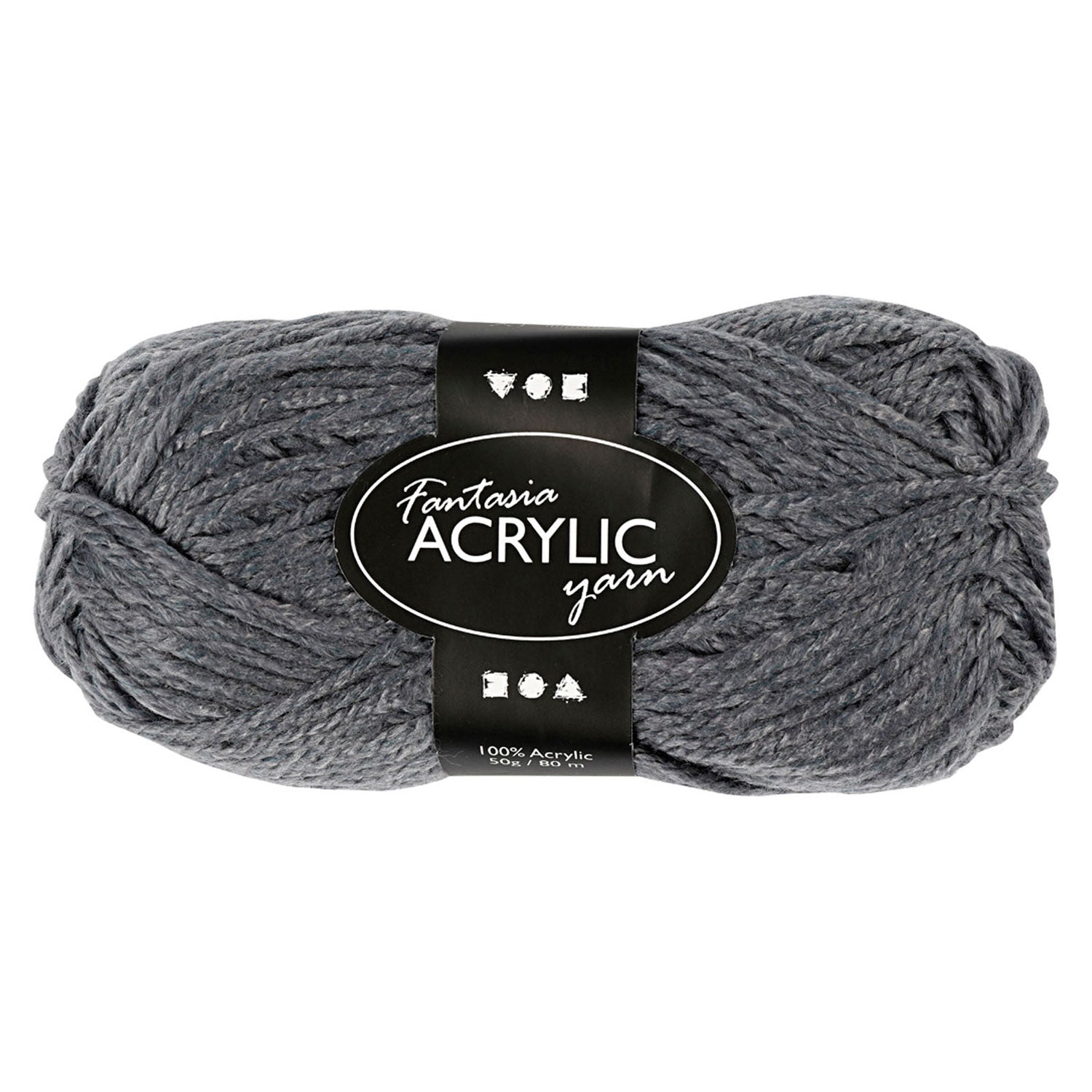 Acrylgarn, Grau, 50gr, 80 m