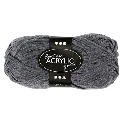 Acrylgarn, Grau, 50gr, 80 m
