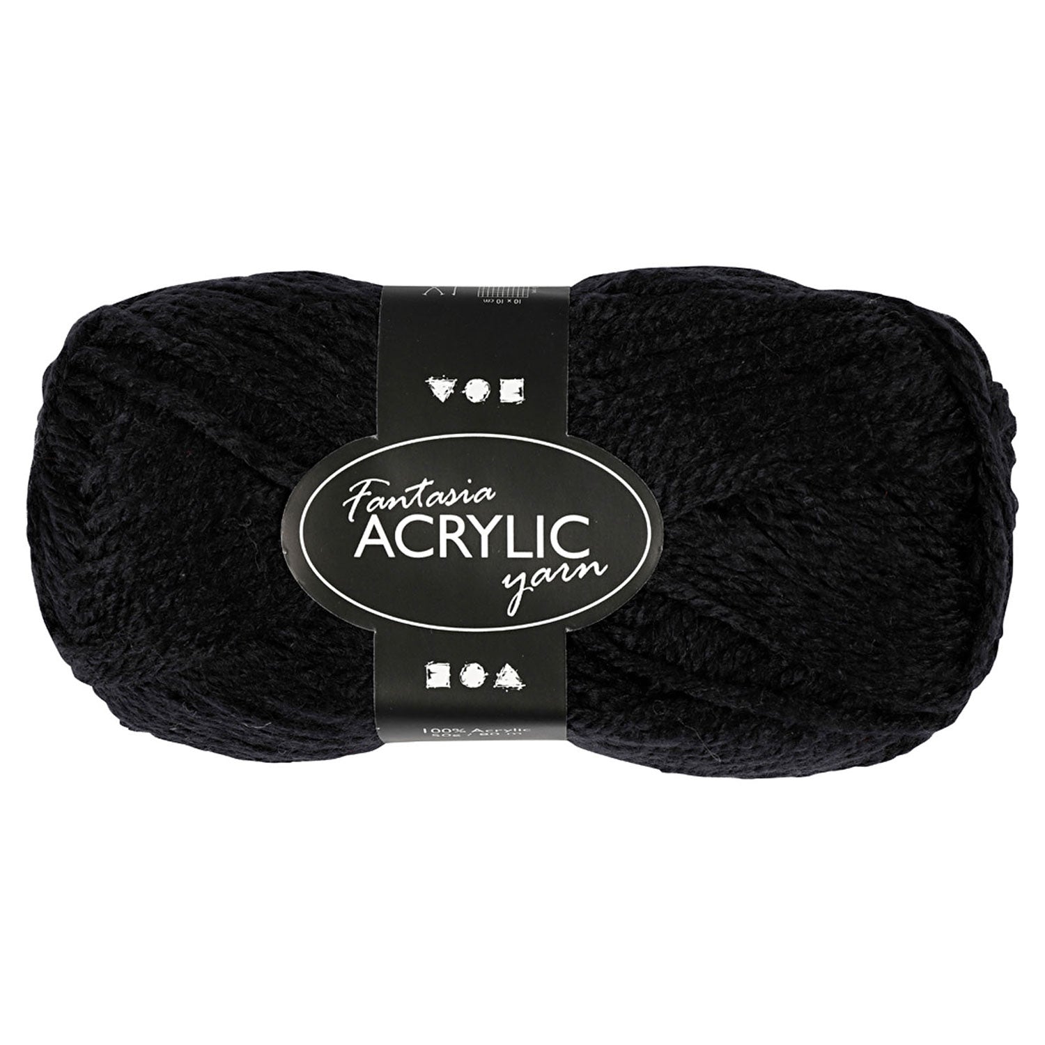 Acrylgarn, schwarz, 50gr, 80 m
