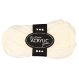 Acrylgarn, Off-White, 50gr, 80m - afbeelding 1