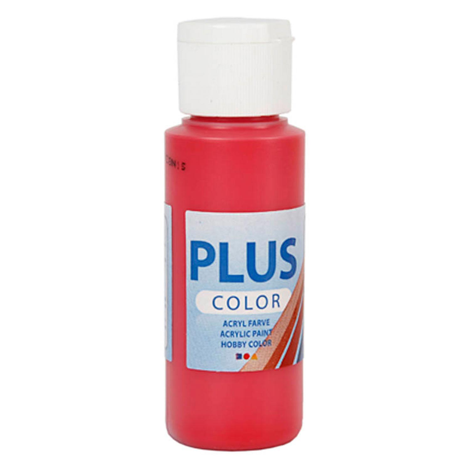 Plus Farb Acrylfarbe Berry Rot, 60 ml