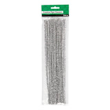 Chenille Silber 30cm, 50Stück. - afbeelding 1