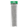 Chenille Silber 30cm, 50Stück.