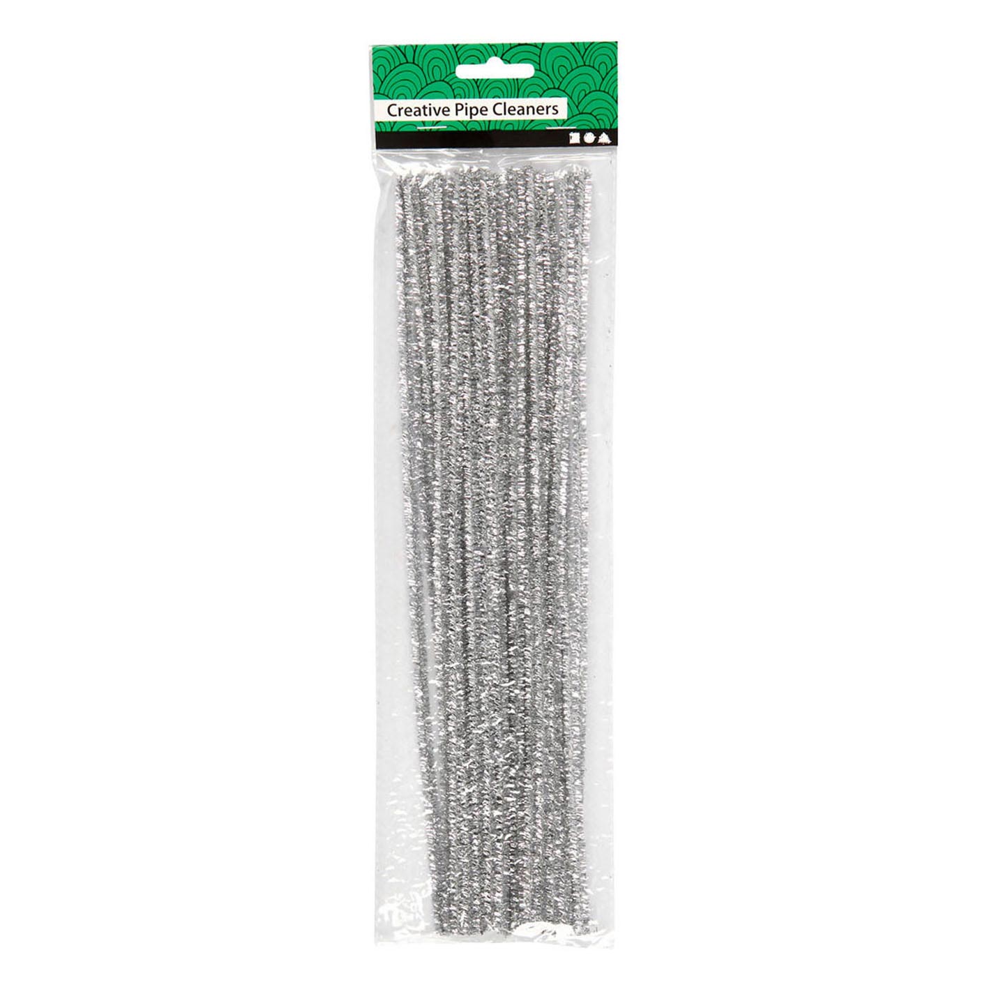 Chenille Silber 30cm, 50Stück.