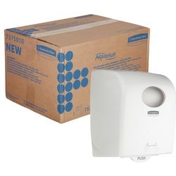 Rollenhandtuchspender Aquarius 7375 aus weißem Kunststoff