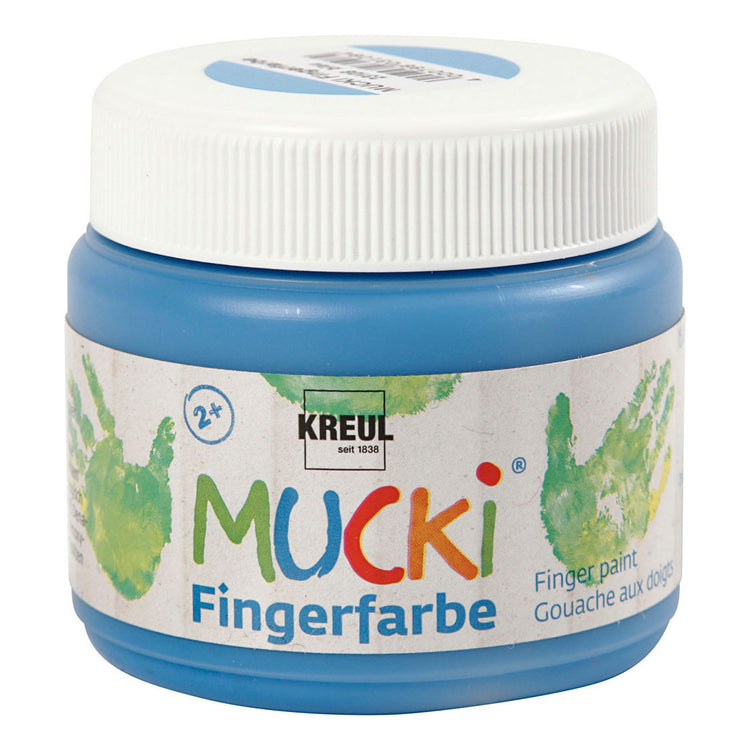 Kreativfirma Mucki Finger Paint Blue, 150 ml