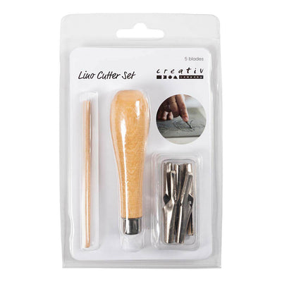 Creativ Company Linoleum-Schneidset, 5-teilig, 1 Set