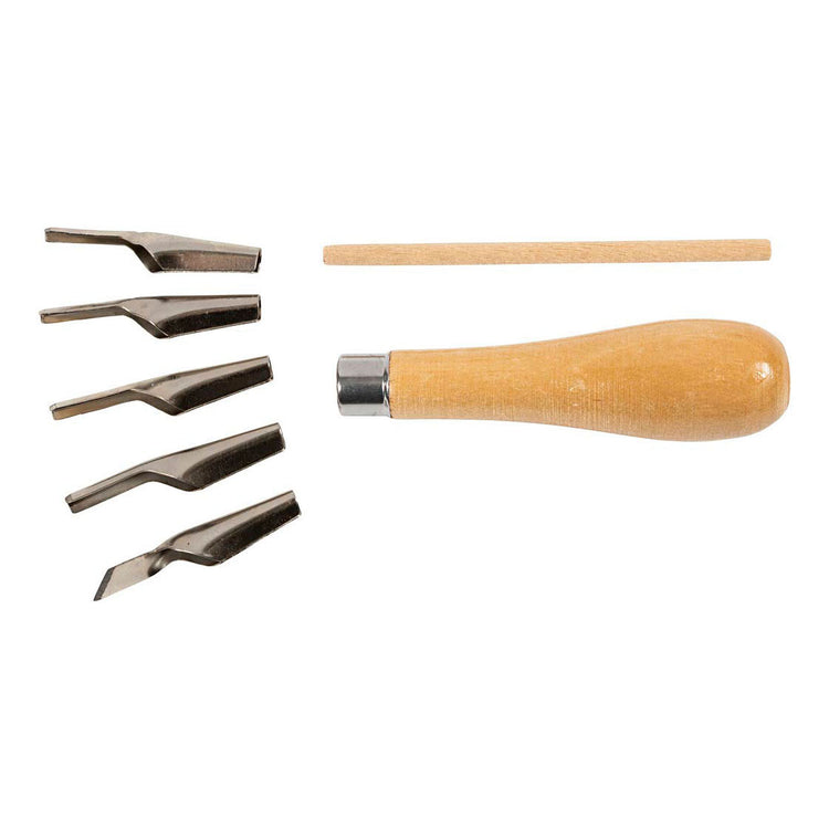 Creativ Company Linoleum-Schneidset, 5-teilig, 1 Set
