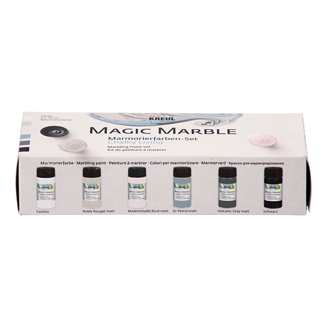 Creativ Company Marble Pastel Pastellfarben, 6x20ml