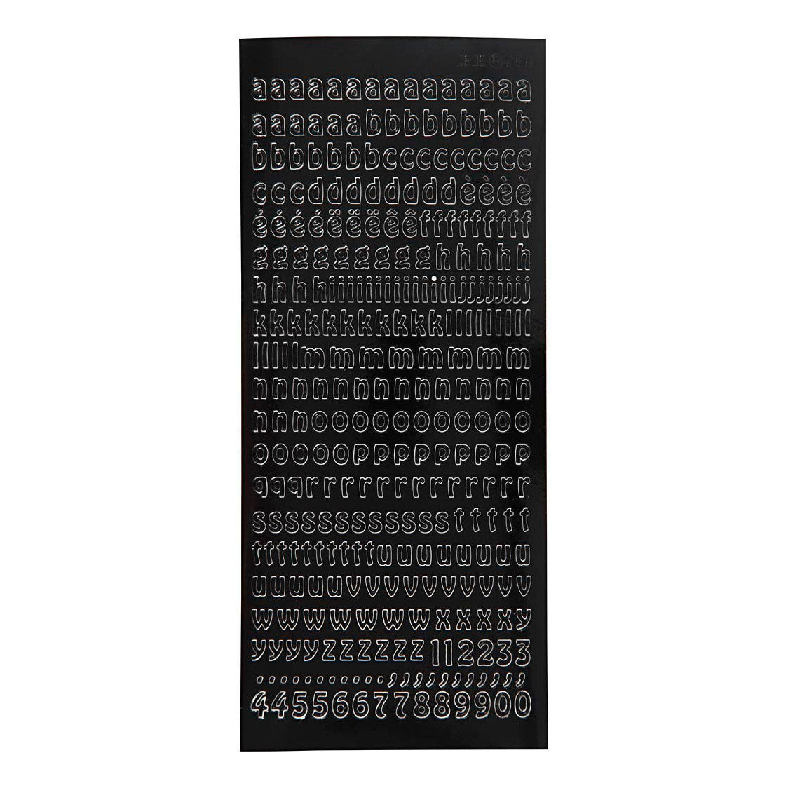 Kreativfirma Aufkleber Kleine Buchstaben kleiner Schwarz, 1 Blatt