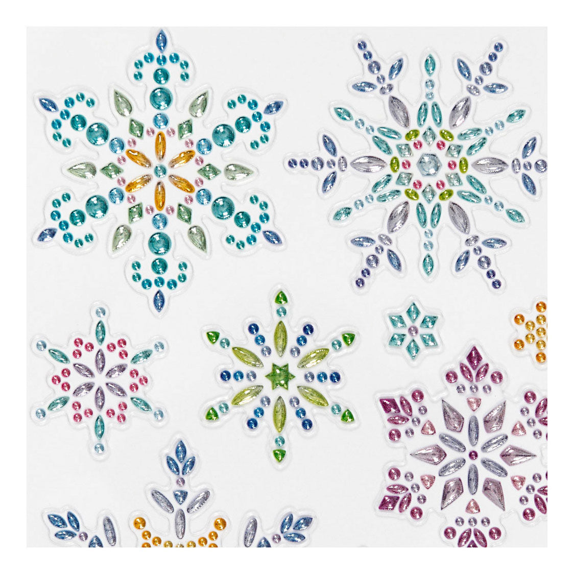 Kreativfirma Diamant Sticker Eiskristalle, 1 Blatt