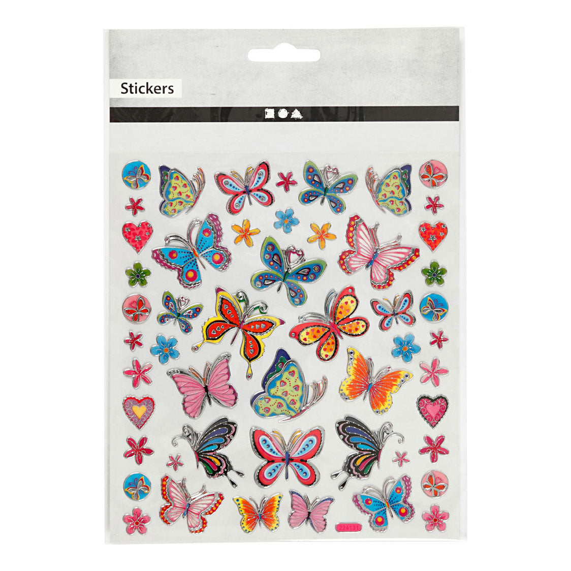 Creativ Company Aufkleber Blumen und Schmetterlinge, 1 Blatt