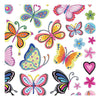 Creativ Company Aufkleber Blumen und Schmetterlinge, 1 Blatt