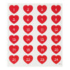 Creativ Company Stickers Heart mit Zahl, 1 Blatt