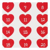 Creativ Company Stickers Heart mit Zahl, 1 Blatt - afbeelding 3