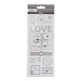Creativ Company Sticker Silver Love, 1 Blatt - afbeelding 1