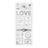 Creativ Company Sticker Silver Love, 1 Blatt - afbeelding 2