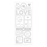 Creativ Company Sticker Silver Love, 1 Blatt - afbeelding 3