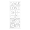 Creativ Company Sticker Silver Love, 1 Blatt