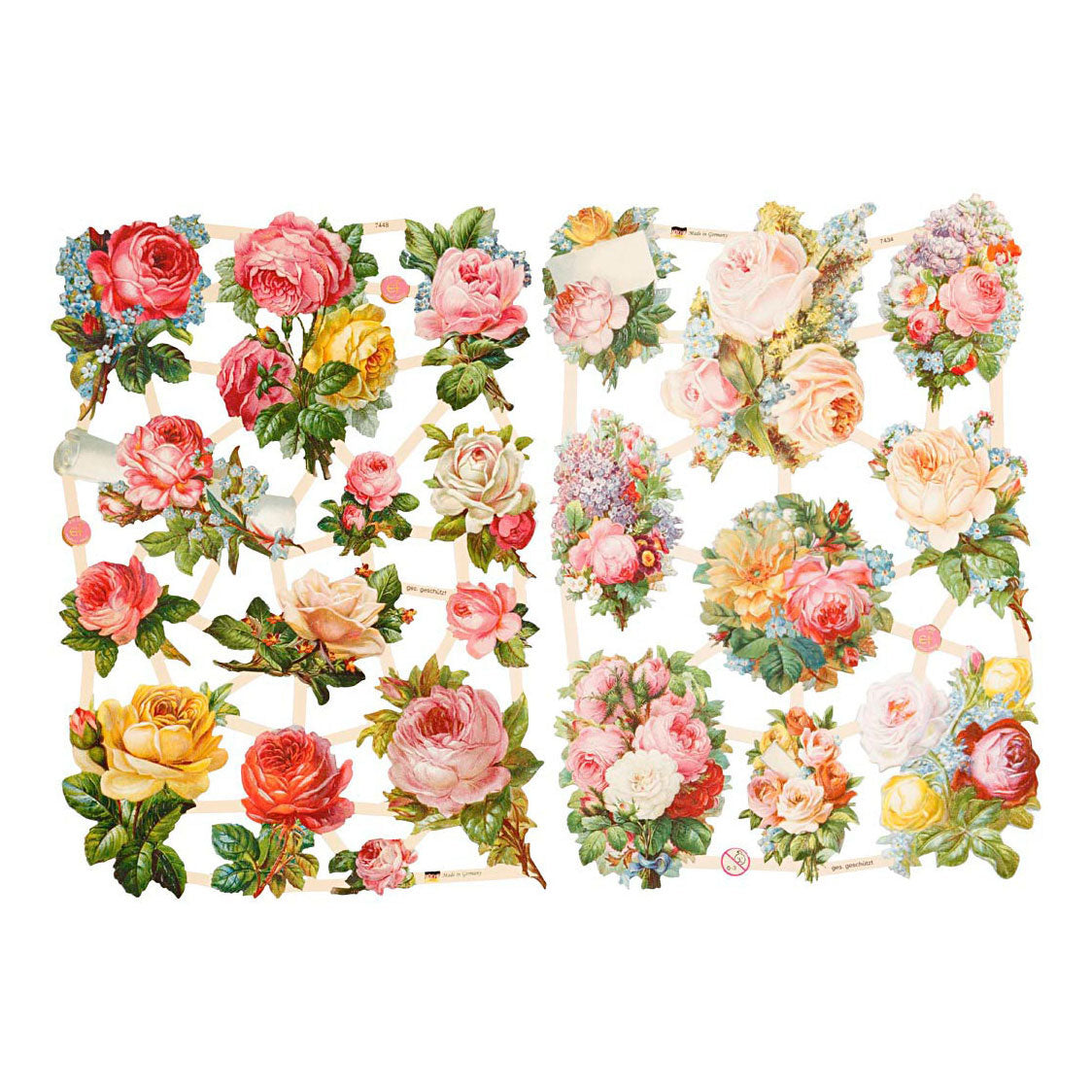 Creativ Company Vintage Pictures Roses, 2 Blätter
