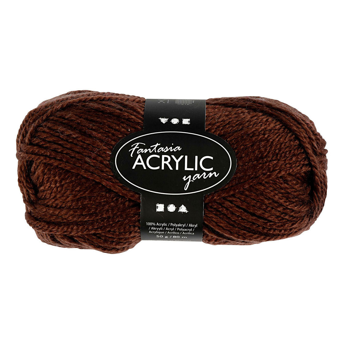 Creativ Company Fantasia Acrylgarn Brown, 80 m