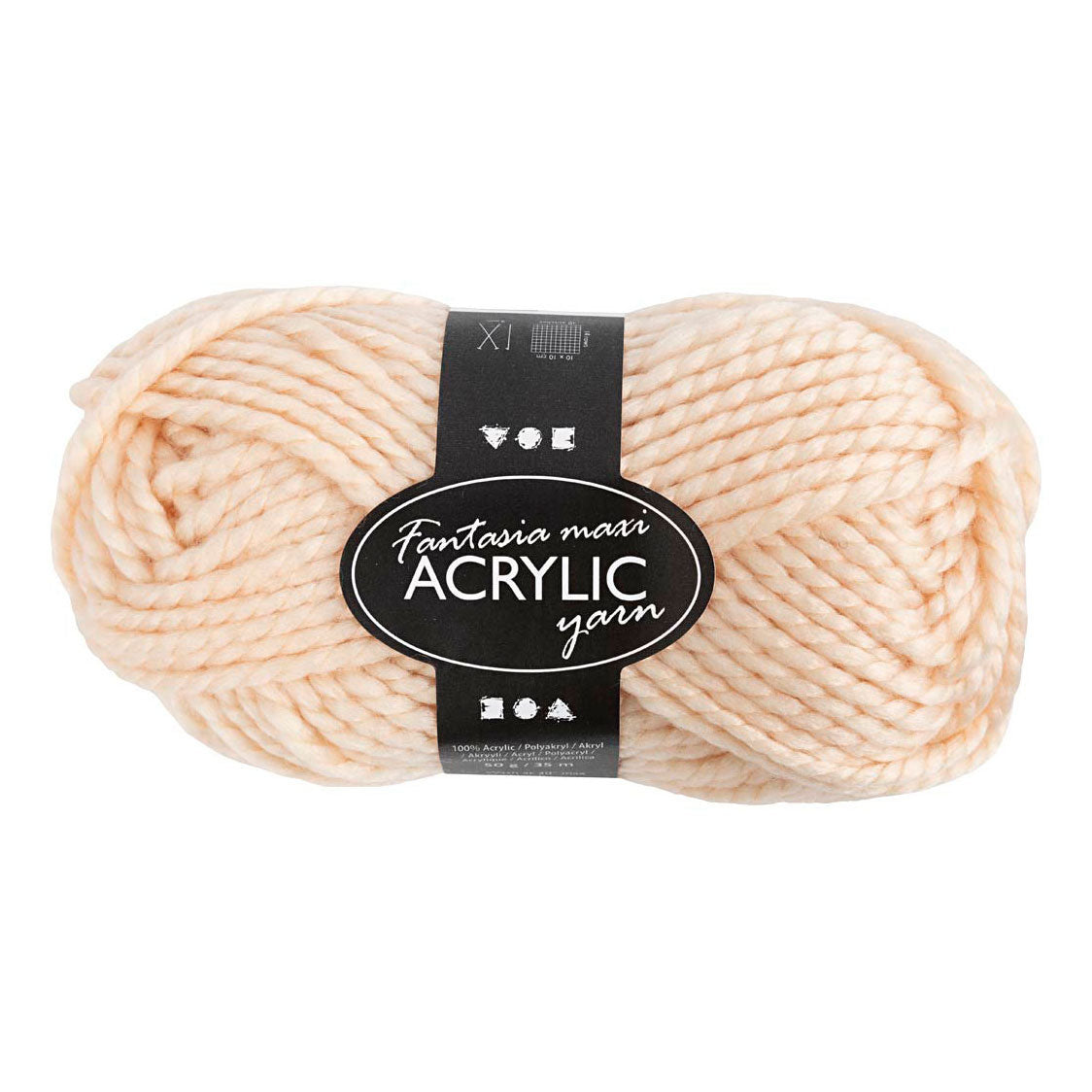Creativ Company Fantasia Acrylgarn Licht Beige, 35m