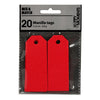 Creativ Company Manilla Labels rot, 20st.