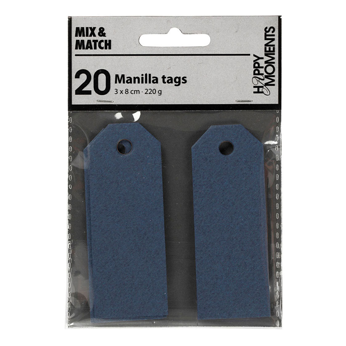 Creativ Company Manilla Labels Blue, 20st.