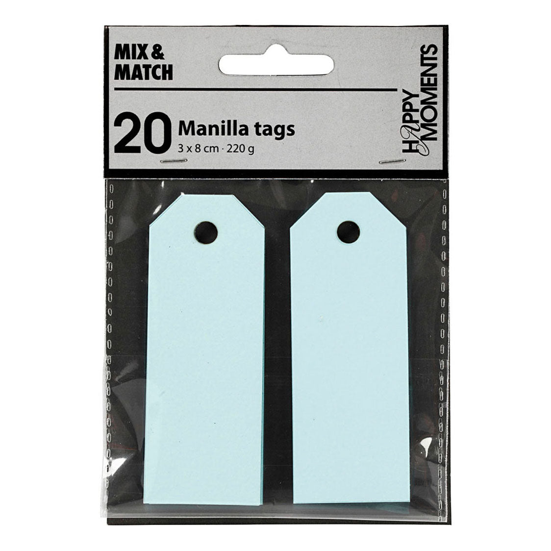 Creativ Company Manilla Labels Hell Blue, 20st.