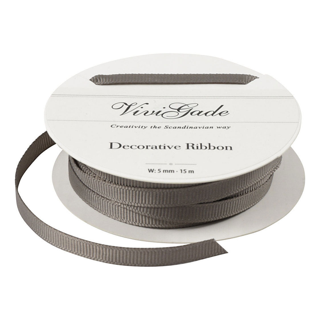 Kreativunternehmen Dekoration Lint Gray, 15m