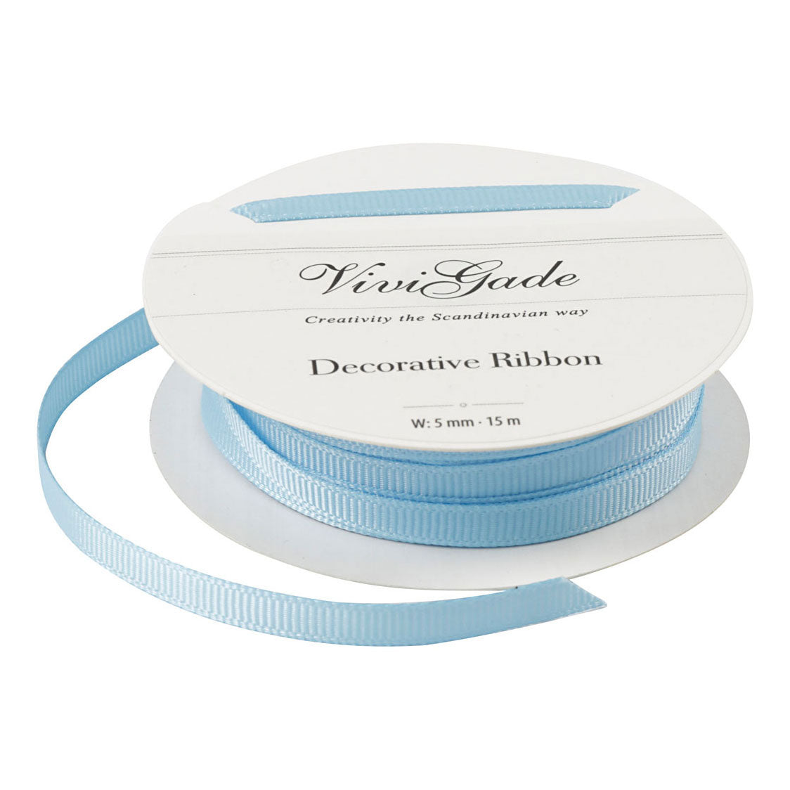 Kreativfirma Dekoration Lint hellblau, 15m