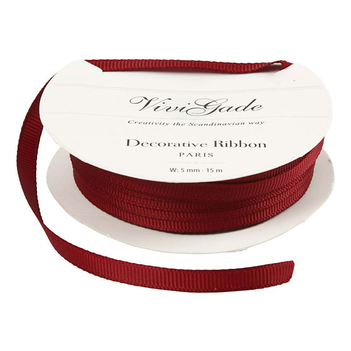 Kreativunternehmen Dekoration Lint Red, 15m