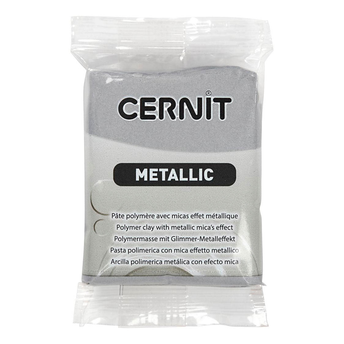 Kreativfirma Cernit Montage Ton Silber, 56 Gramm