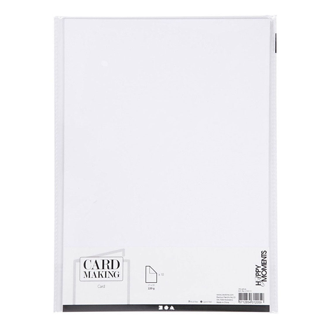 Creativ Company Cardboard White A4 220g, 10st.