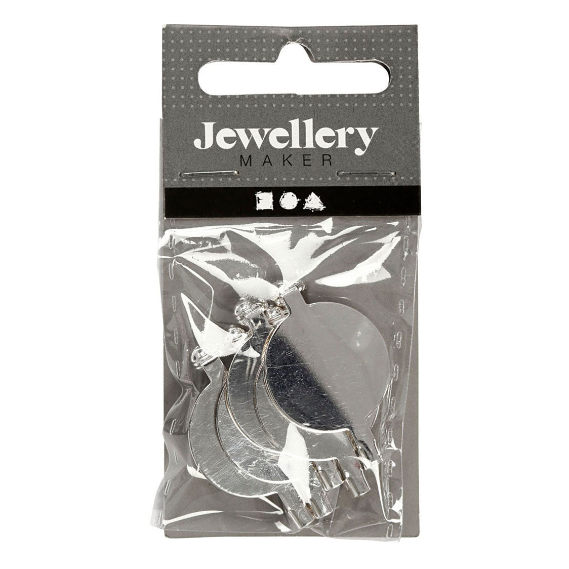 Creativ Company Brochepeld versilbert 20mm, 10st.