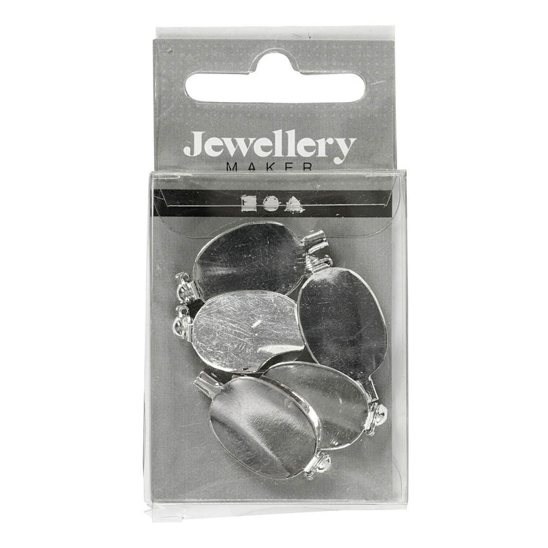 Creativ Company Broochpeld versilbert, 5st.