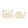 Creativ Company Holzstiere Krab und Whale, 2st.