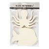 Creativ Company Holzstiere Tintenfische und Fisch, 2st.