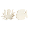 Creativ Company Holzstiere Tintenfische und Fisch, 2st.