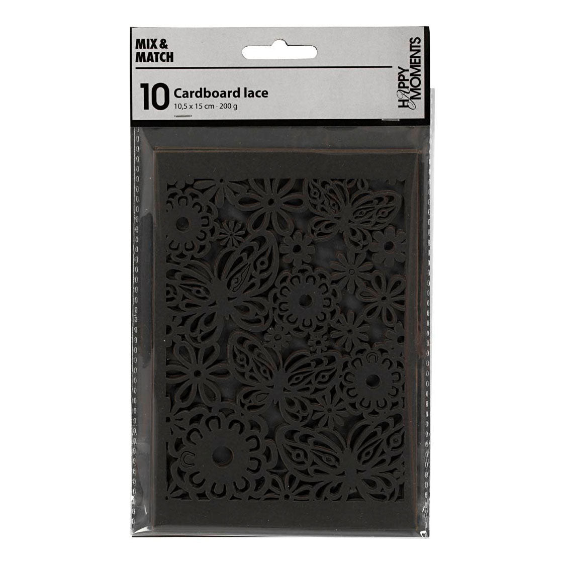 Kreativfirma Muster Carton Black, 10st.