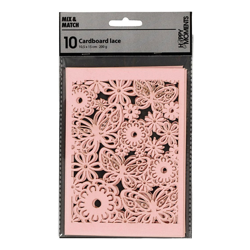 Kreativfirma Muster Carton Light Rood, 10st.