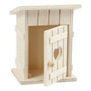 Creativ Company Holz Mini -Toilettenhaus, 6,5 x 6,5 x 8 cm
